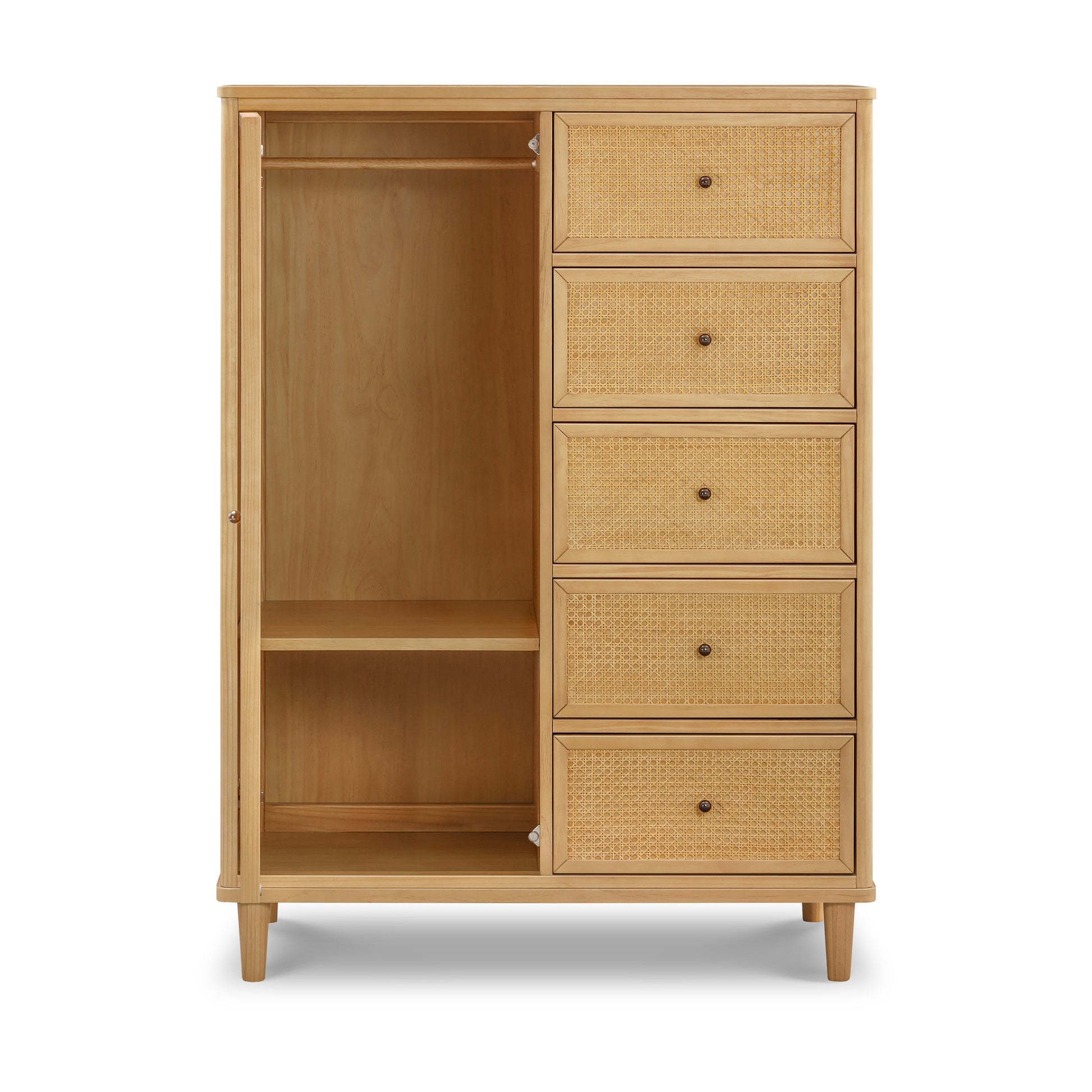 M23727HYHC,Namesake,Marin Chifforobe  Assembled in Honey and Honey Cane