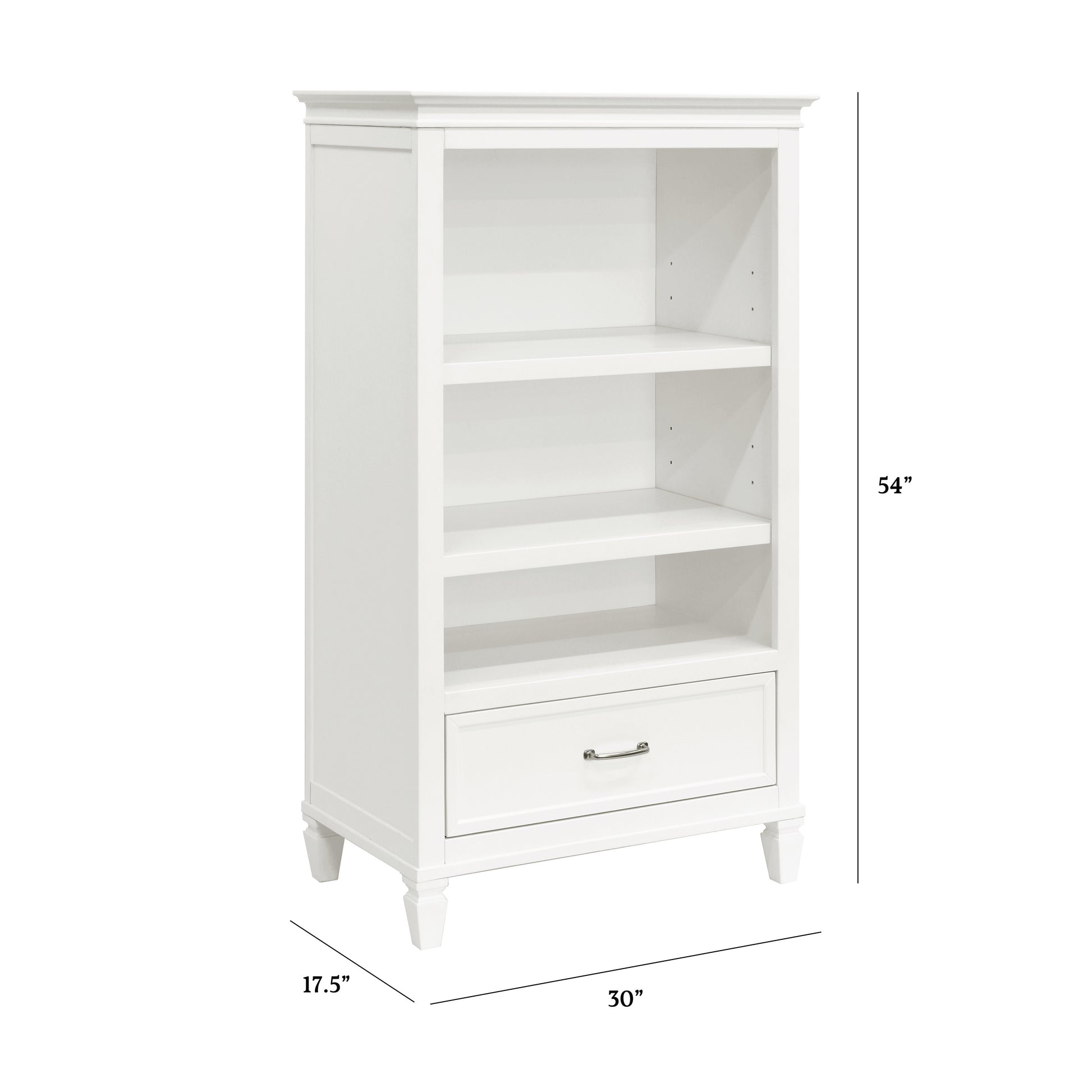 M15814RW,Namesake,Darlington Bookcase in Warm White