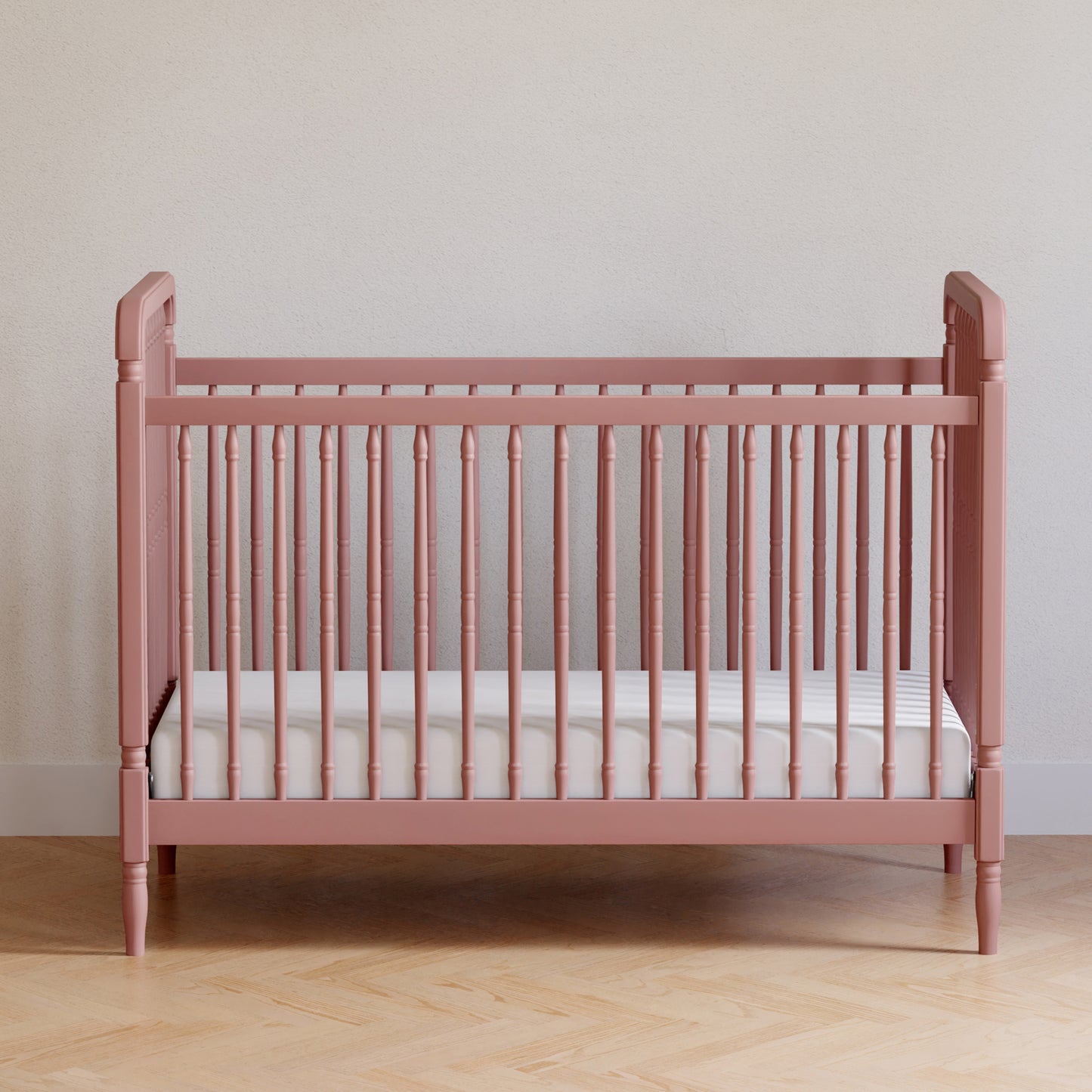 M7101DTR,Namesake,Liberty 3-in-1 Convertible Spindle Crib w/Toddler Bed Conversion Kit in Dusty Rose