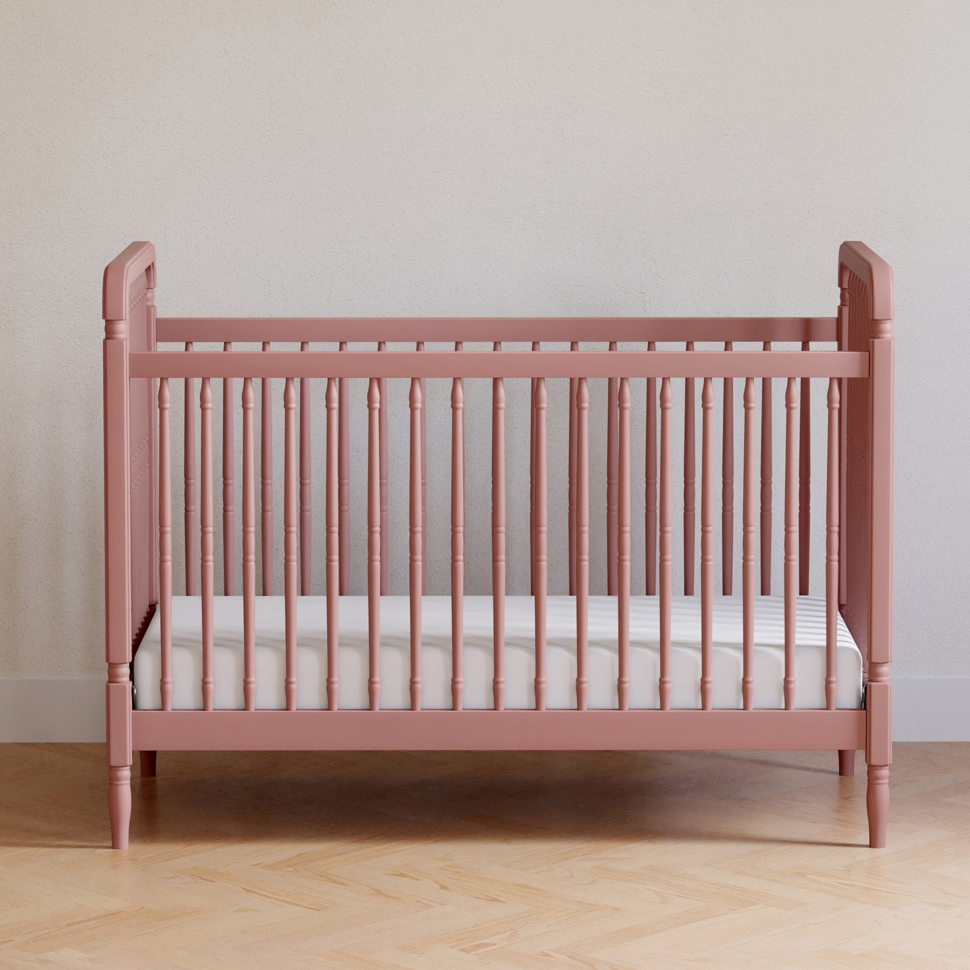 M7101DTR,Namesake,Liberty 3-in-1 Convertible Spindle Crib w/Toddler Bed Conversion Kit in Dusty Rose