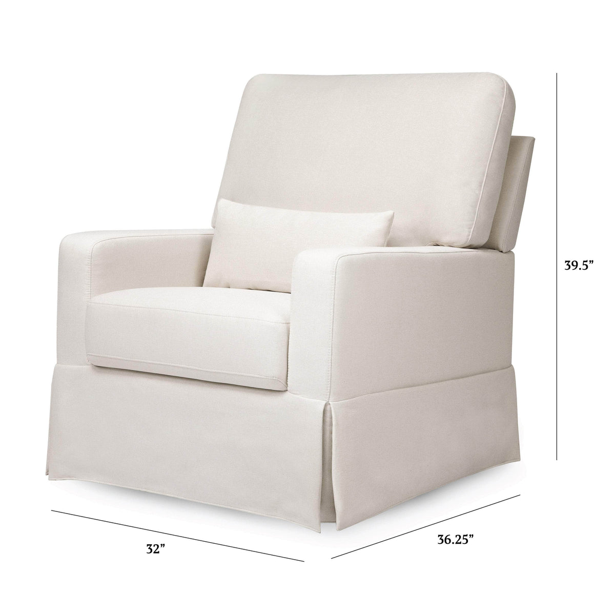 Crawford Pillowback Comfort Swivel Glider - dimensions
