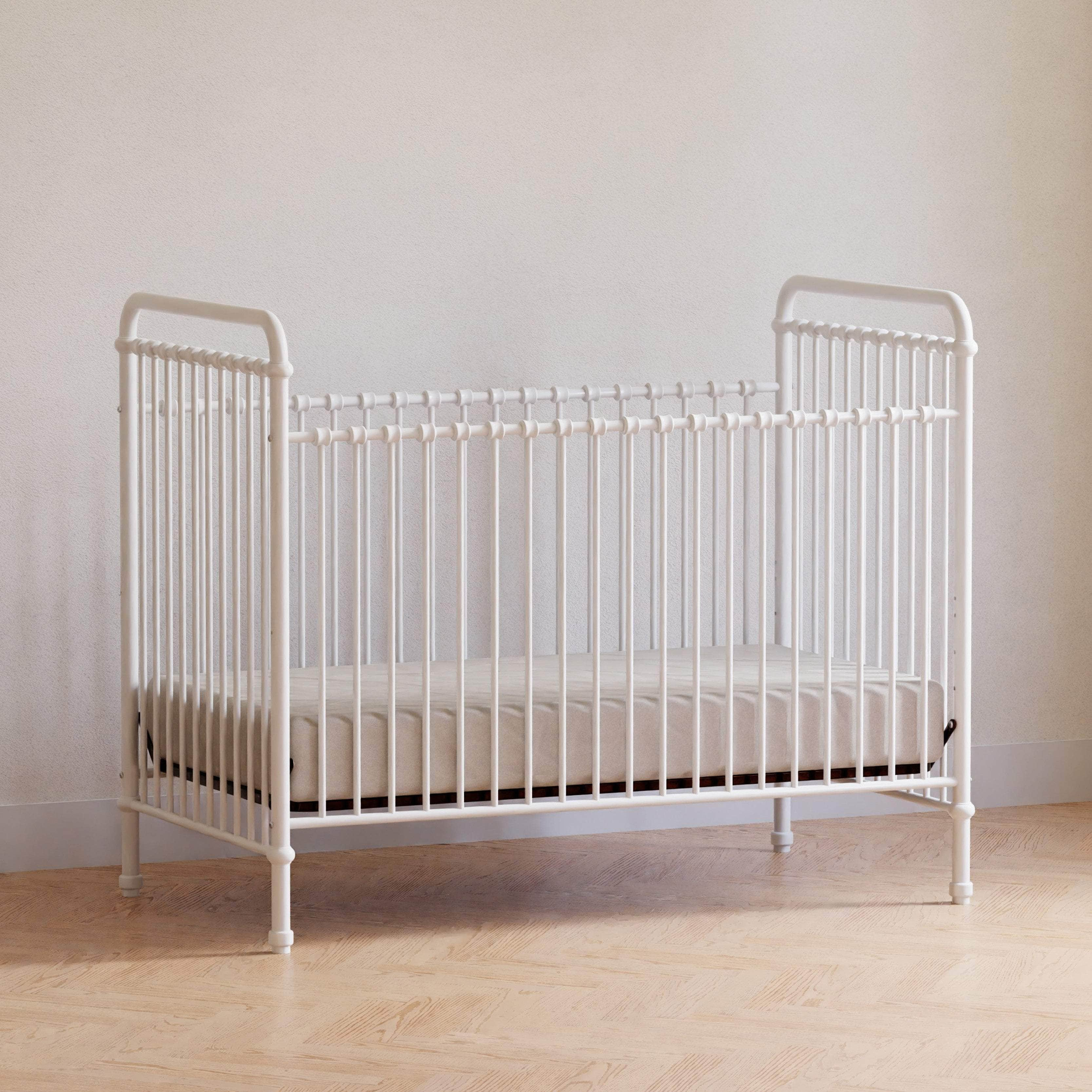 White iron baby clearance crib