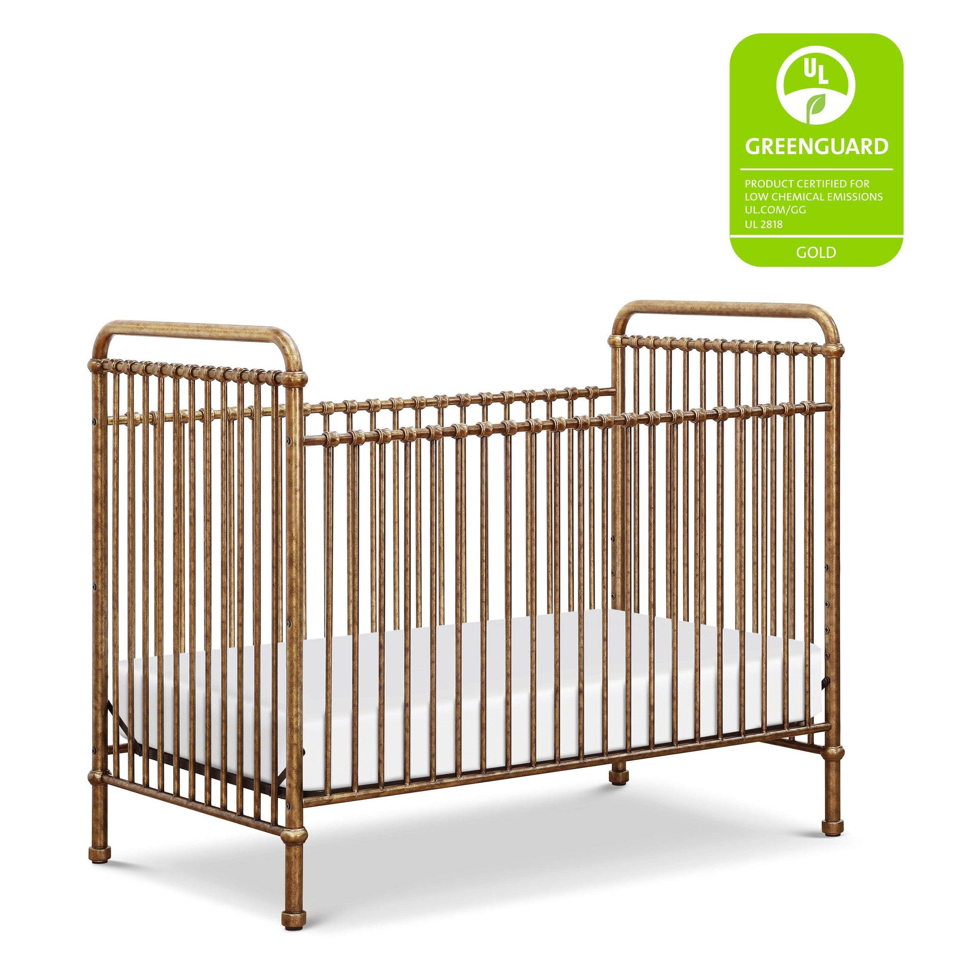 M15501VG,Abigail 3-in-1 Convertible Crib in Vintage Gold