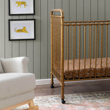 M15598VG,Abigail 3-in-1 Convertible Mini Crib in Vintage Gold