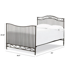M21589UR,Noelle Full Size Bed Conversion Kit in Vintage Iron