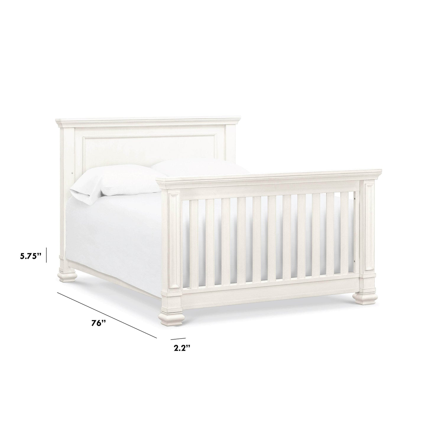 M7689CW,Full Size Bed Conversion Kit in Coastal White