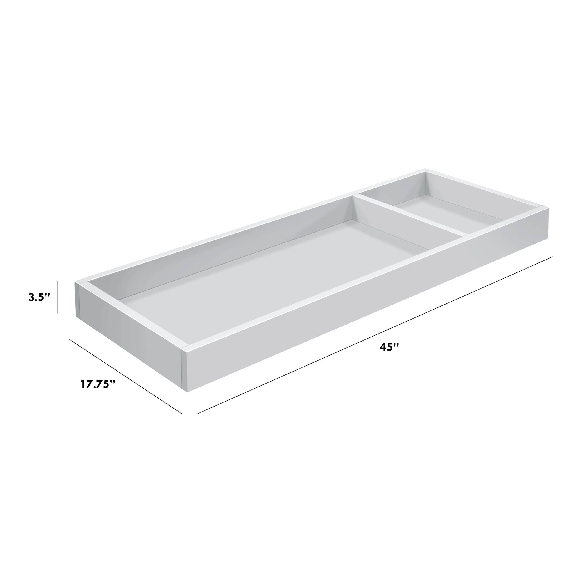 M0619DG,Universal Wide Removable Changing Tray in Cloud Grey