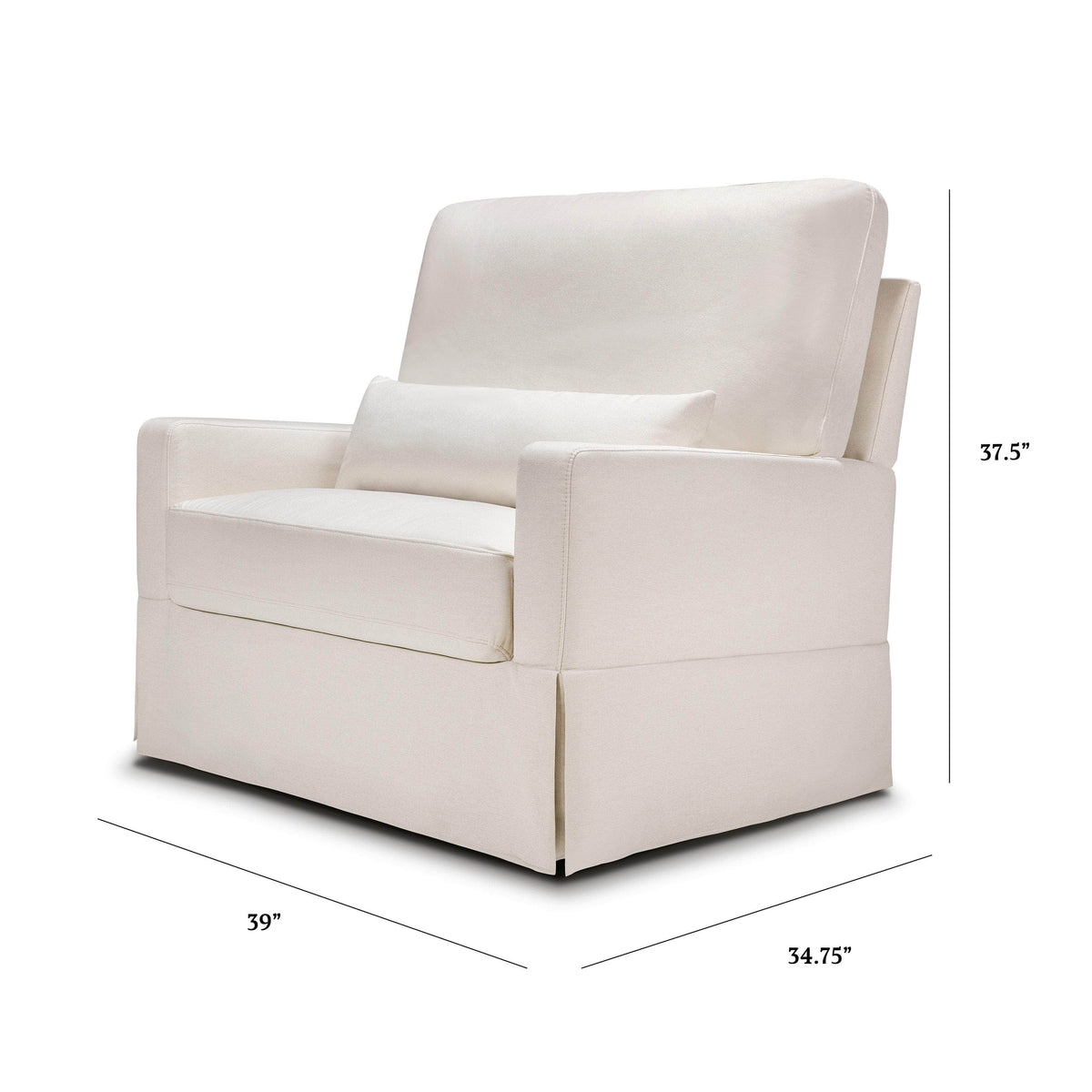 Crawford Pillowback Chair and a Half Comfort Swivel Glider - dimensions