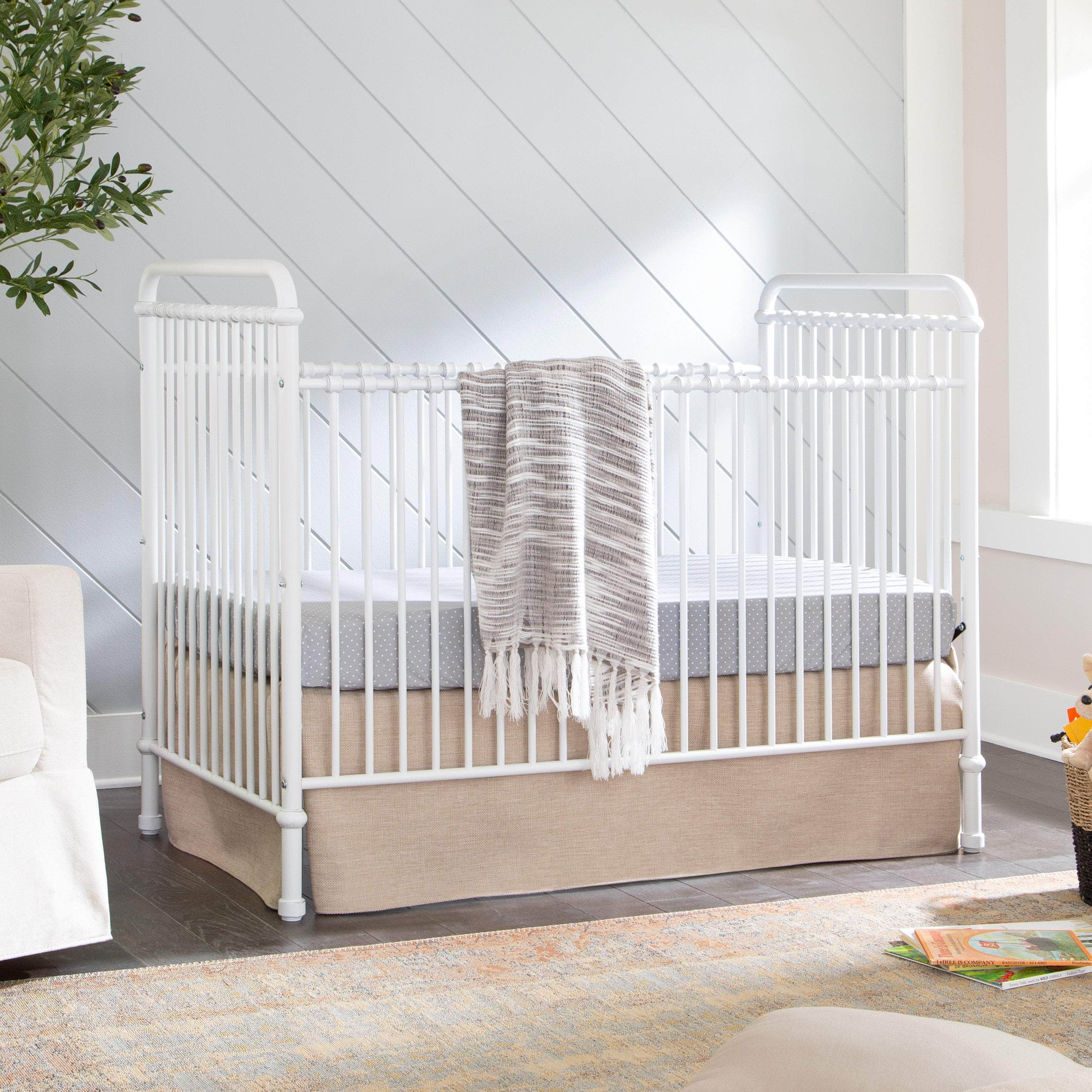 White wrought hotsell iron crib