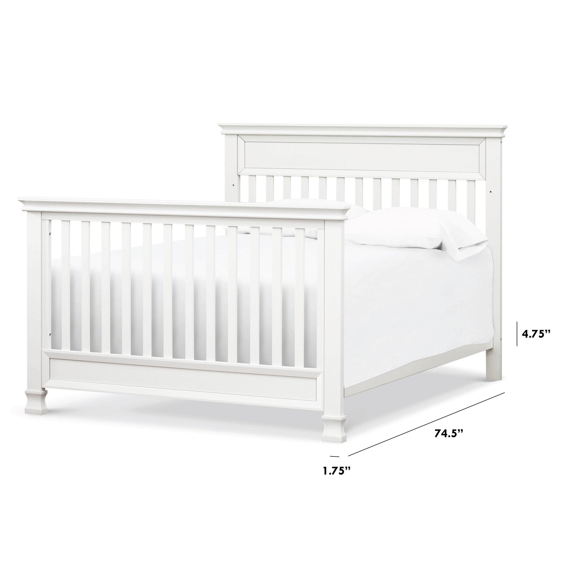 M5789RW,Hidden Hardware Twin/Full Size Bed Conversion Kit in Warm White