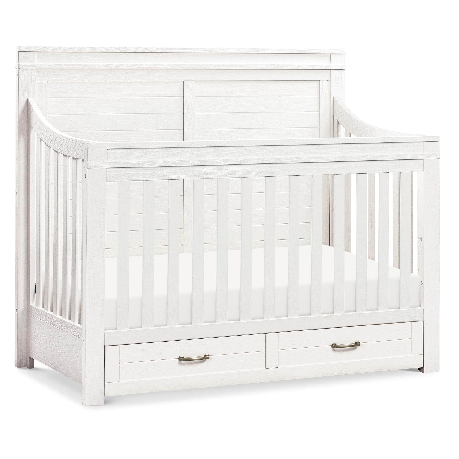 M21101HW,Wesley Farmhouse 4-in-1 Convertible Crib in Heirloom White