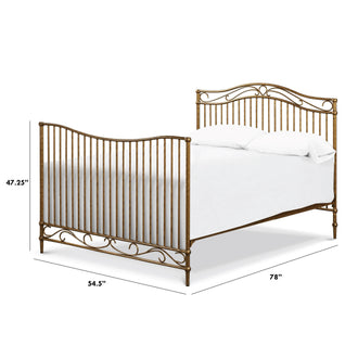 M21589VG,Namesake,Noelle Full Size Bed Conversion Kit in Vintage Gold