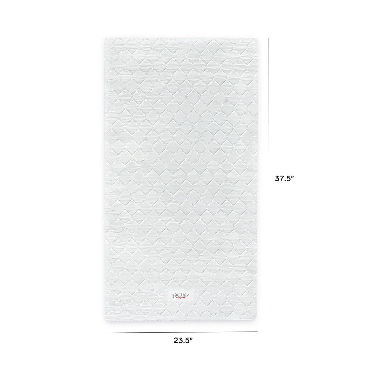Pure Core Mini Crib Mattress w/ Hybrid Quilted Waterproof Cover (Lightweight) - dimensions