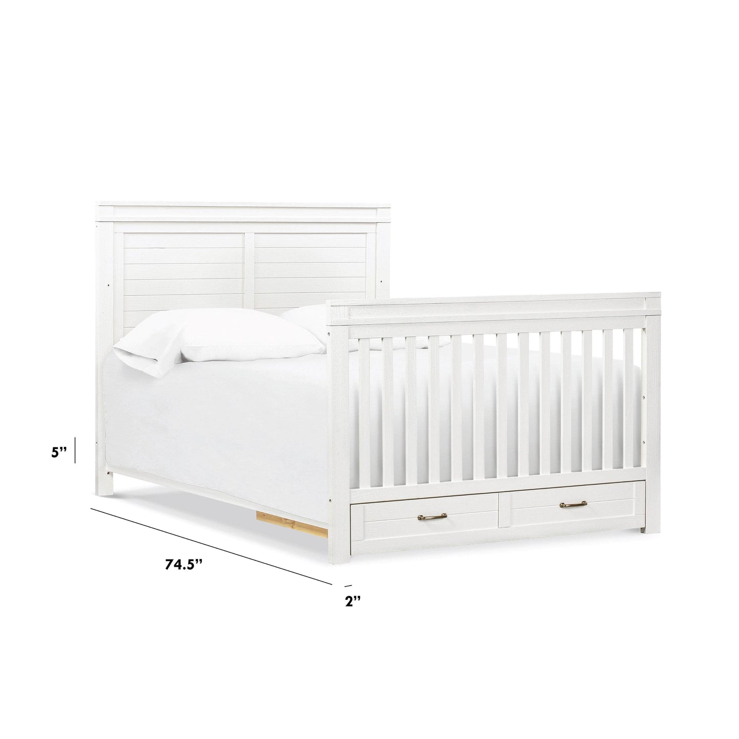 M14189HW,Full Size Bed Conversion Kit in Heirloom White