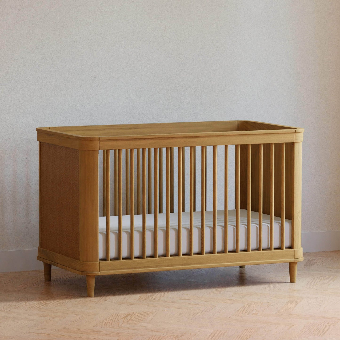 M23701HYHC,Marin with Cane 3-in-1 Convertible Crib in Honey and Honey Cane