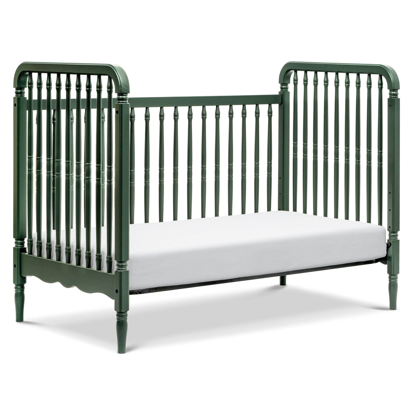 M7101FRGR,Liberty 3-in-1 Convertible Spindle Crib w/Toddler Bed Conversion Kit in Forest Green