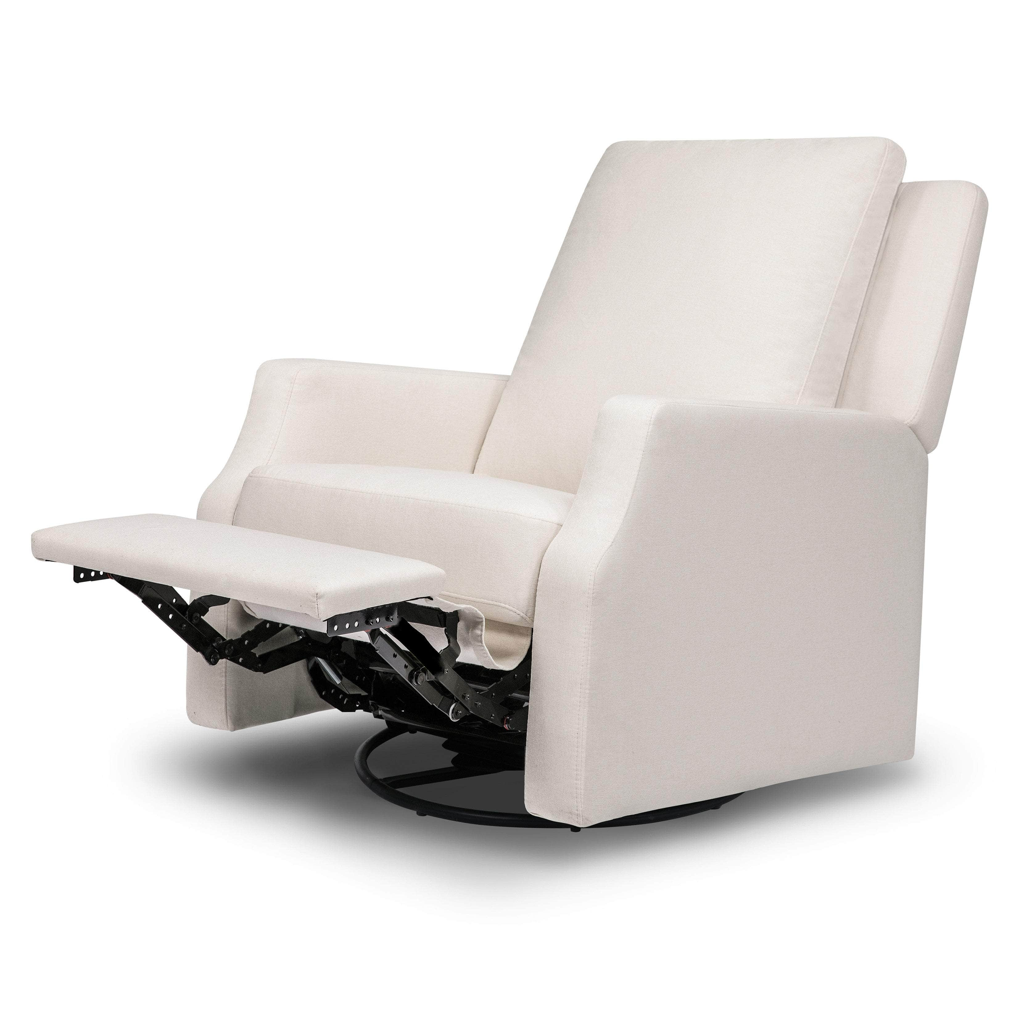 White leather hotsell swivel rocker recliner