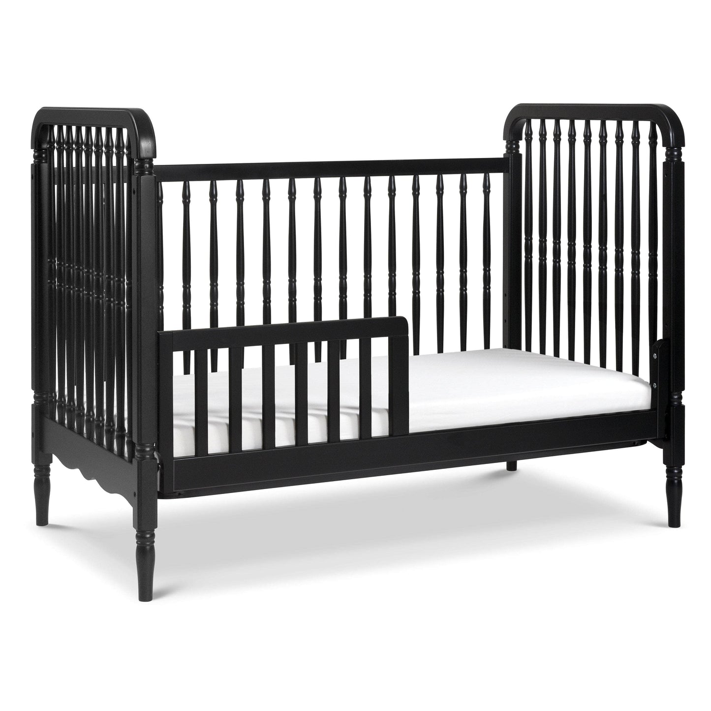 M7101B,Liberty 3-in-1 Convertible Spindle Crib w/Toddler Bed Conversion Kit in Black