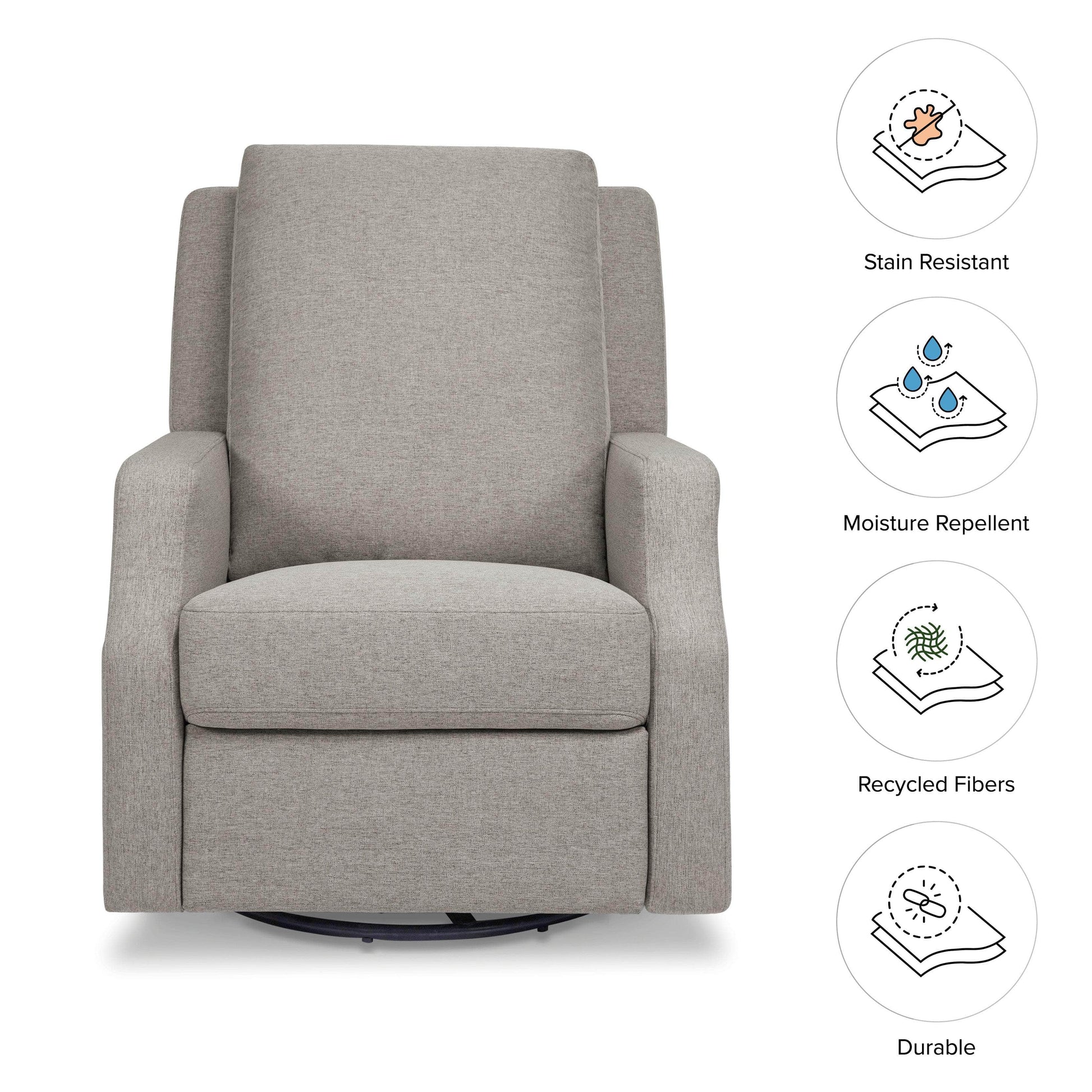 M22287PGEW,Crewe Recliner and Swivel Glider in Performance Grey Eco-Weave
